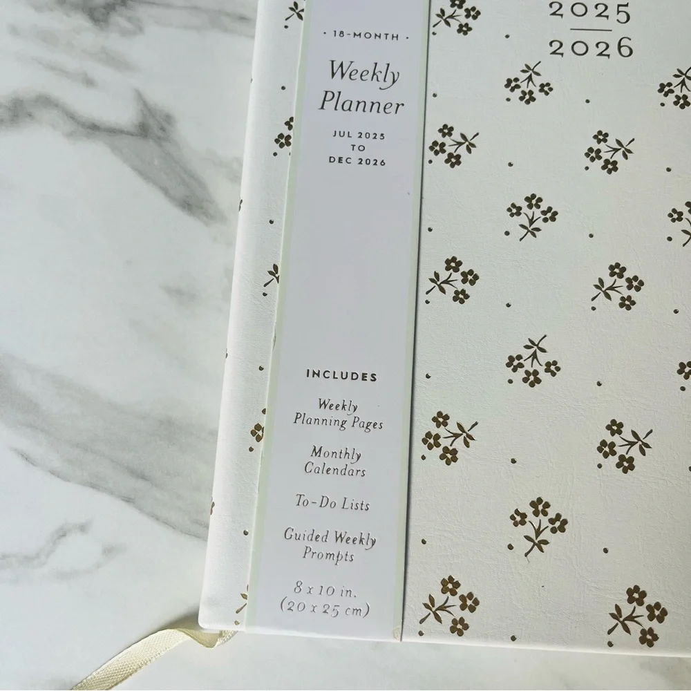 NEW Laura Ashley Cream and Gold Floral Planner 2026